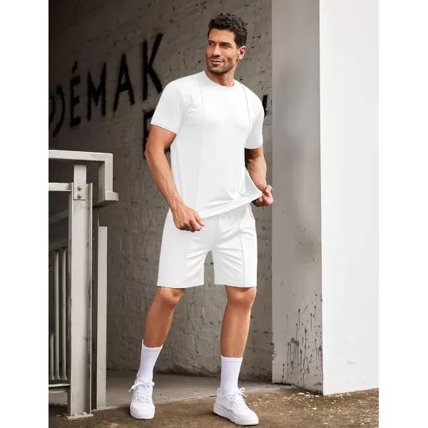 COOFANDY Men's Short Sets 2 Piece Outfits Summer Short Sleeve T Shirt and Shorts Tracksuit Sets Casual Athletic Sports Suit