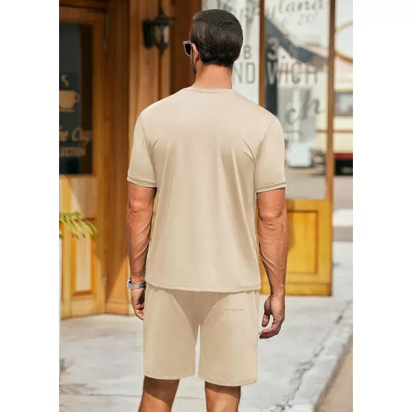 COOFANDY Men's Short Sets 2 Piece Outfits Summer Short Sleeve T Shirt and Shorts Tracksuit Sets Casual Athletic Sports Suit