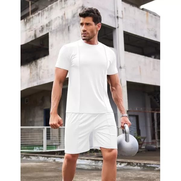 COOFANDY Men's Short Sets 2 Piece Outfits Summer Short Sleeve T Shirt and Shorts Tracksuit Sets Casual Athletic Sports Suit