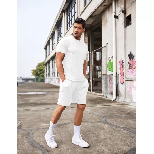 COOFANDY Men's Short Sets 2 Piece Outfits Summer Short Sleeve T Shirt and Shorts Tracksuit Sets Casual Athletic Sports Suit