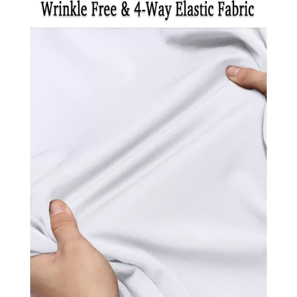 COOFANDY Men's Short Sleeve Button Down Wrinkle Free Shirt Summer Casual Stretch Untucked Dress Shirts