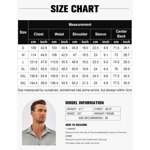 COOFANDY Men's Short Sleeve Button Down Wrinkle Free Shirt Summer Casual Stretch Untucked Dress Shirts