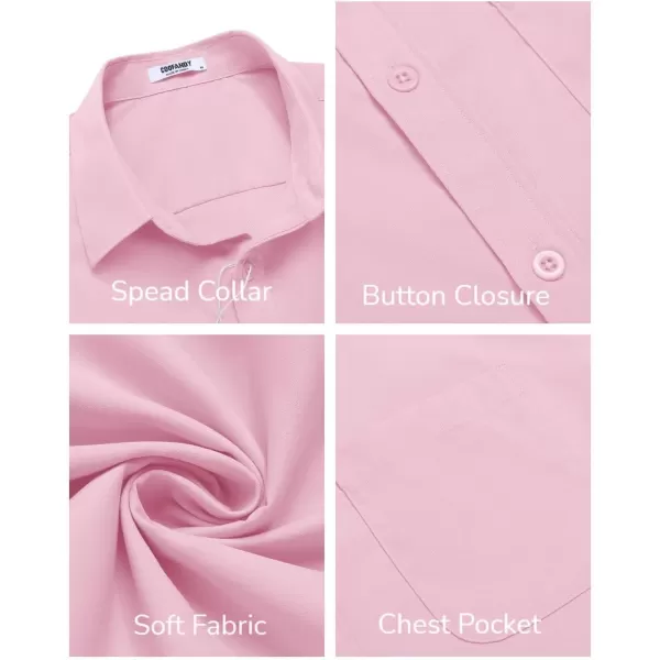 COOFANDY Mens Short Sleeve Casual Button Down Shirts Summer Untucked Dress Shirts with Pocket