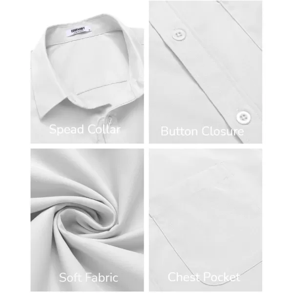 COOFANDY Mens Short Sleeve Casual Button Down Shirts Summer Untucked Dress Shirts with Pocket