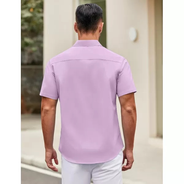 COOFANDY Mens Short Sleeve Casual Button Down Shirts Summer Untucked Dress Shirts with Pocket
