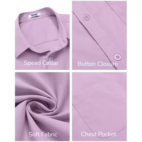 COOFANDY Mens Short Sleeve Casual Button Down Shirts Summer Untucked Dress Shirts with Pocket