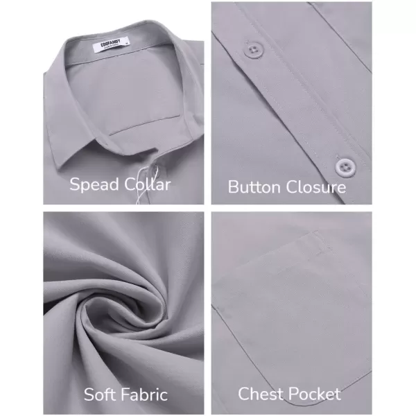 COOFANDY Mens Short Sleeve Casual Button Down Shirts Summer Untucked Dress Shirts with Pocket