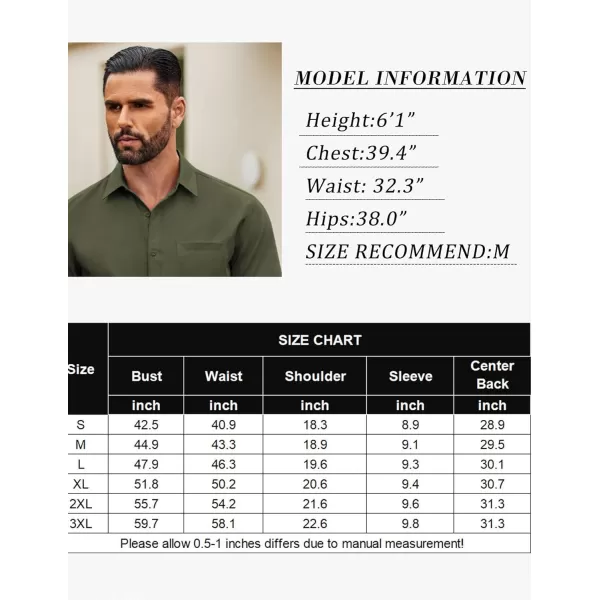 COOFANDY Mens Short Sleeve Casual Button Down Shirts Summer Untucked Dress Shirts with Pocket