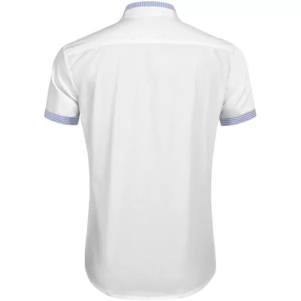 COOFANDY Mens Short Sleeve Dress Shirts Casual Wrinkle Free Shirt Plaid Collar Summer Button Down Shirts)
