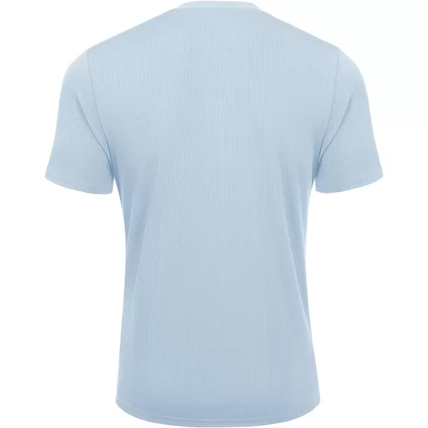 COOFANDY Men's Short Sleeve Henley Shirts Stretch Ribbed T-Shirts Fashion Casual Basic Tops