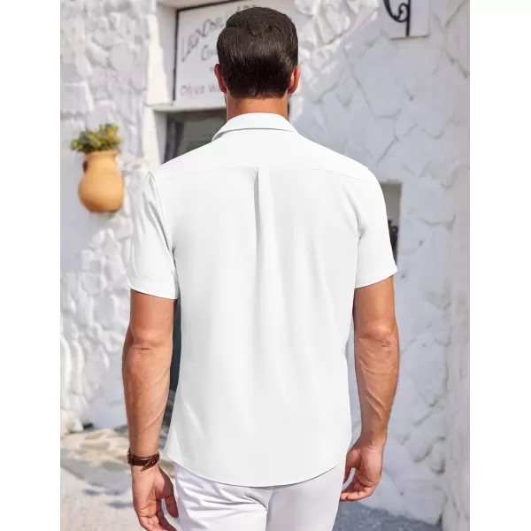 COOFANDY Mens Short Sleeve Shirts Casual Button Down Shirts Summer Beach Shirt Wrinkle Free