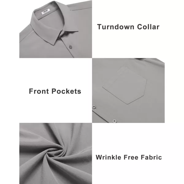 COOFANDY Mens Short Sleeve Shirts Casual Button Down Shirts Summer Beach Shirt Wrinkle Free