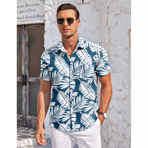 COOFANDY Mens Short Sleeve Shirts Casual Button Down Shirts Summer Beach Shirt Wrinkle Free