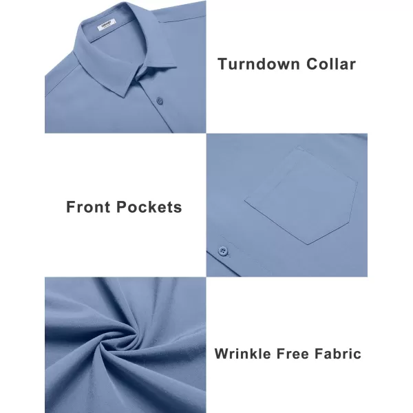 COOFANDY Mens Short Sleeve Shirts Casual Button Down Shirts Summer Beach Shirt Wrinkle Free