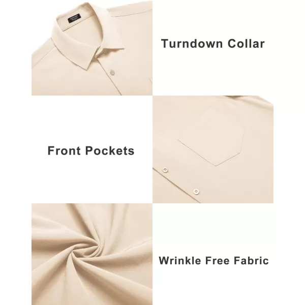 COOFANDY Mens Short Sleeve Shirts Casual Button Down Shirts Summer Beach Shirt Wrinkle Free