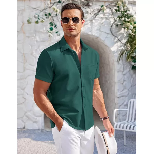 COOFANDY Mens Short Sleeve Shirts Casual Button Down Shirts Summer Beach Shirt Wrinkle Free