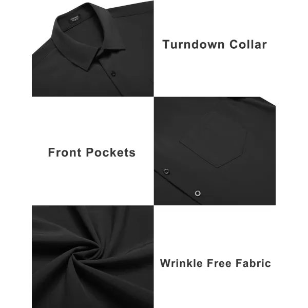COOFANDY Mens Short Sleeve Shirts Casual Button Down Shirts Summer Beach Shirt Wrinkle Free