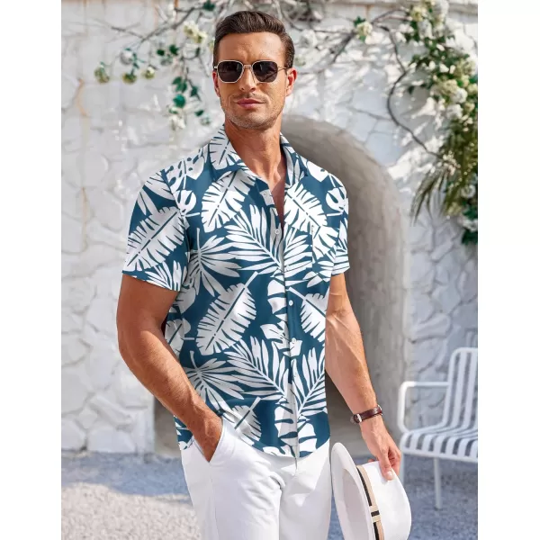 COOFANDY Mens Short Sleeve Shirts Casual Button Down Shirts Summer Beach Shirt Wrinkle Free