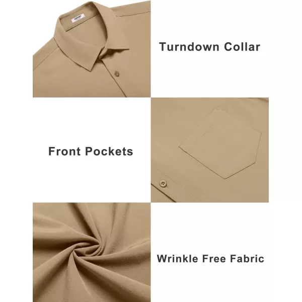 COOFANDY Mens Short Sleeve Shirts Casual Button Down Shirts Summer Beach Shirt Wrinkle Free