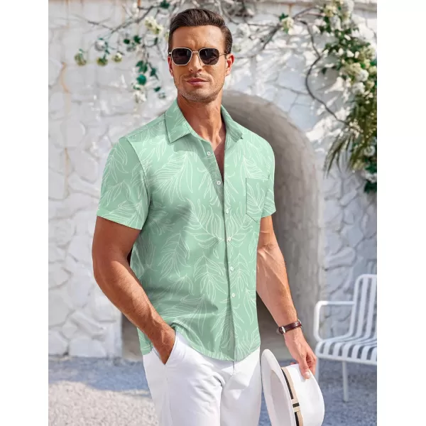 COOFANDY Mens Short Sleeve Shirts Casual Button Down Shirts Summer Beach Shirt Wrinkle Free