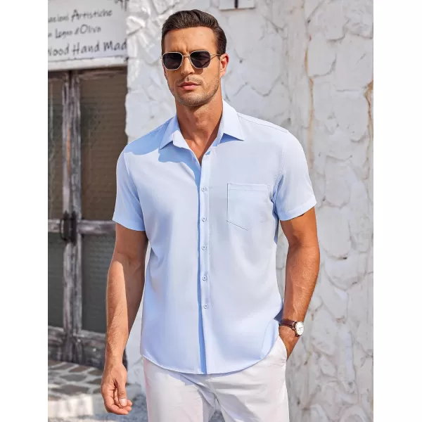 COOFANDY Mens Short Sleeve Shirts Casual Button Down Shirts Summer Beach Shirt Wrinkle Free