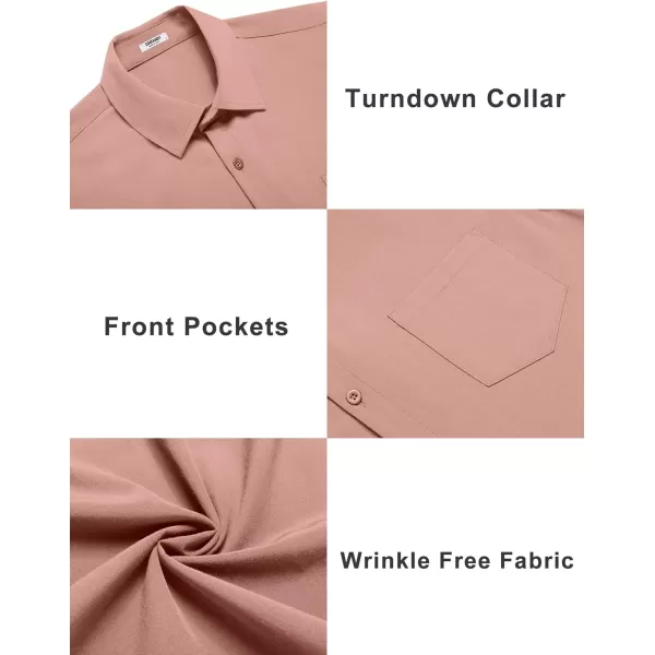 COOFANDY Mens Short Sleeve Shirts Casual Button Down Shirts Summer Beach Shirt Wrinkle Free