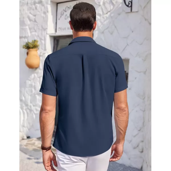 COOFANDY Mens Short Sleeve Shirts Casual Button Down Shirts Summer Beach Shirt Wrinkle Free
