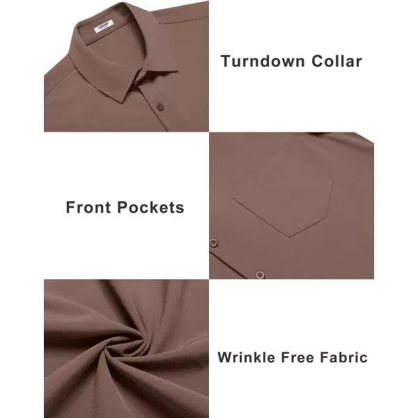 COOFANDY Mens Short Sleeve Shirts Casual Button Down Shirts Summer Beach Shirt Wrinkle Free