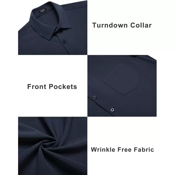 COOFANDY Mens Short Sleeve Shirts Casual Button Down Shirts Summer Beach Shirt Wrinkle Free