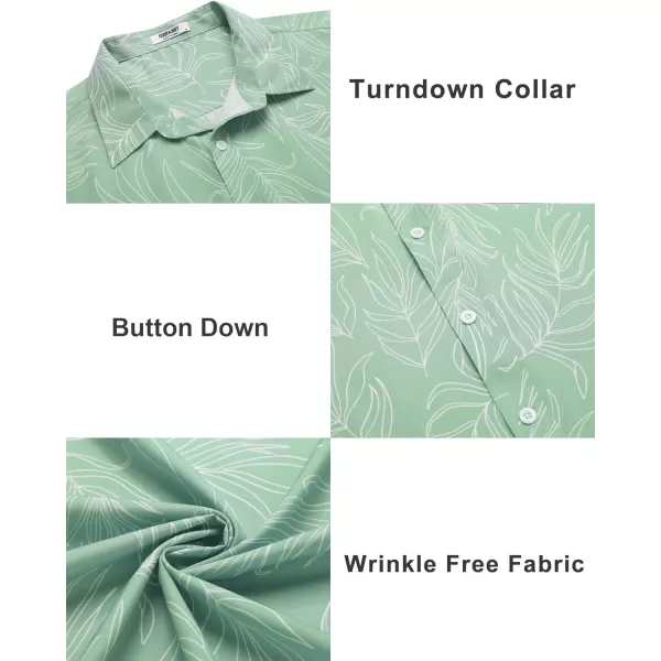 COOFANDY Mens Short Sleeve Shirts Casual Button Down Shirts Summer Beach Shirt Wrinkle Free