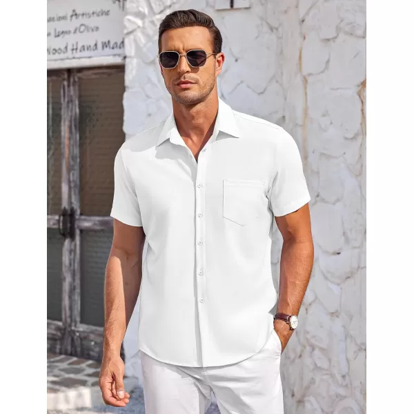 COOFANDY Mens Short Sleeve Shirts Casual Button Down Shirts Summer Beach Shirt Wrinkle Free