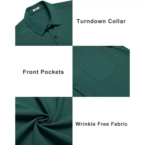 COOFANDY Mens Short Sleeve Shirts Casual Button Down Shirts Summer Beach Shirt Wrinkle Free