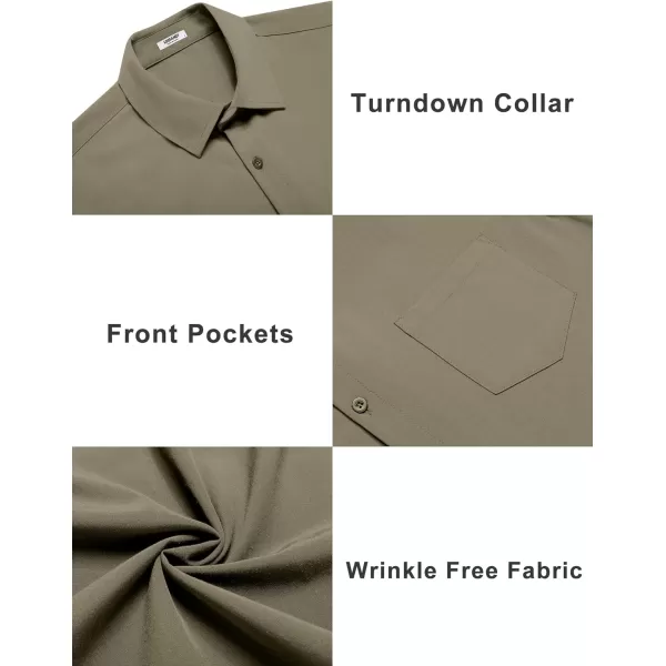 COOFANDY Mens Short Sleeve Shirts Casual Button Down Shirts Summer Beach Shirt Wrinkle Free