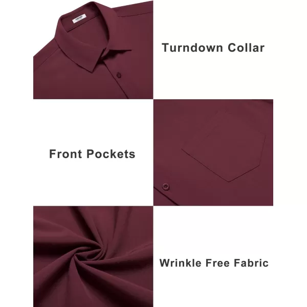 COOFANDY Mens Short Sleeve Shirts Casual Button Down Shirts Summer Beach Shirt Wrinkle Free