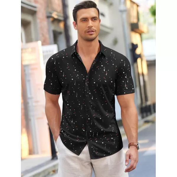 COOFANDY Men's Short Sleeve Wrinkle Free Shirt Button Down Casual Summer Dress Shirts