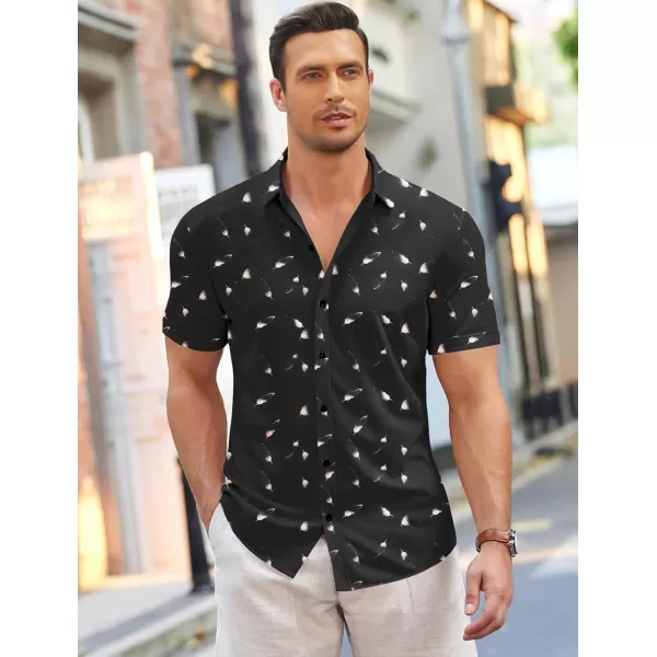 COOFANDY Men's Short Sleeve Wrinkle Free Shirt Button Down Casual Summer Dress Shirts