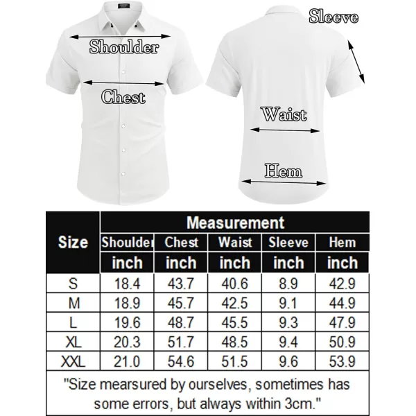 COOFANDY Men's Short Sleeve Wrinkle Free Shirt Button Down Casual Summer Dress Shirts