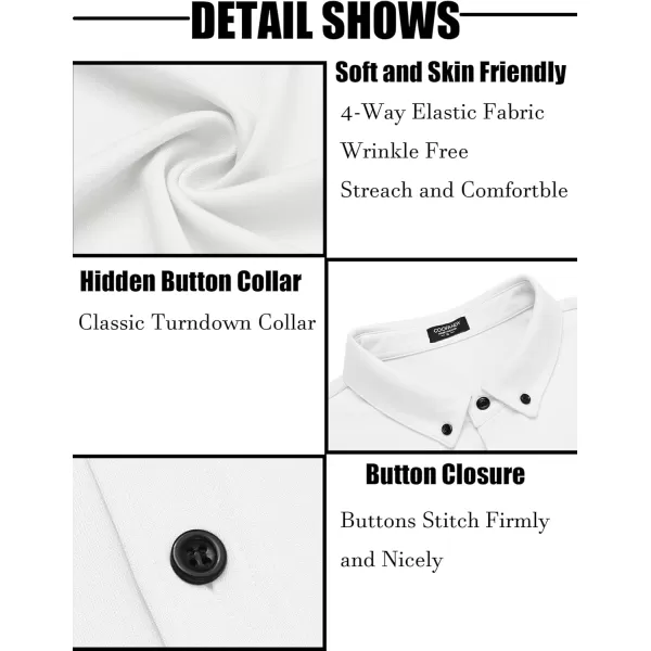 COOFANDY Men's Short Sleeve Wrinkle Free Shirt Button Down Casual Summer Dress Shirts