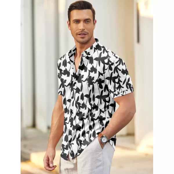 COOFANDY Men's Short Sleeve Wrinkle Free Shirt Button Down Casual Summer Dress Shirts