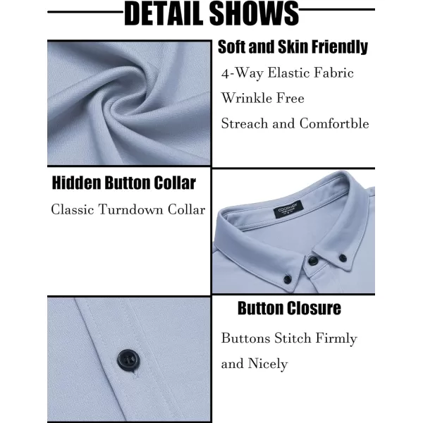 COOFANDY Men's Short Sleeve Wrinkle Free Shirt Button Down Casual Summer Dress Shirts