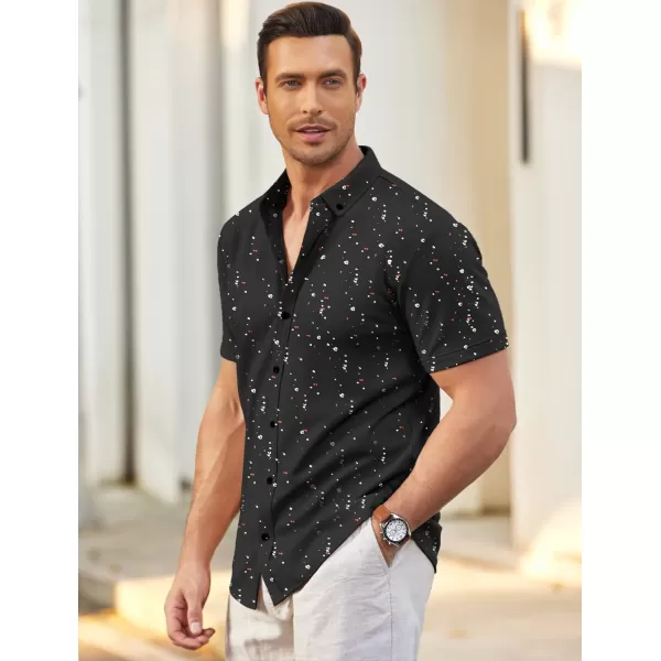 COOFANDY Men's Short Sleeve Wrinkle Free Shirt Button Down Casual Summer Dress Shirts