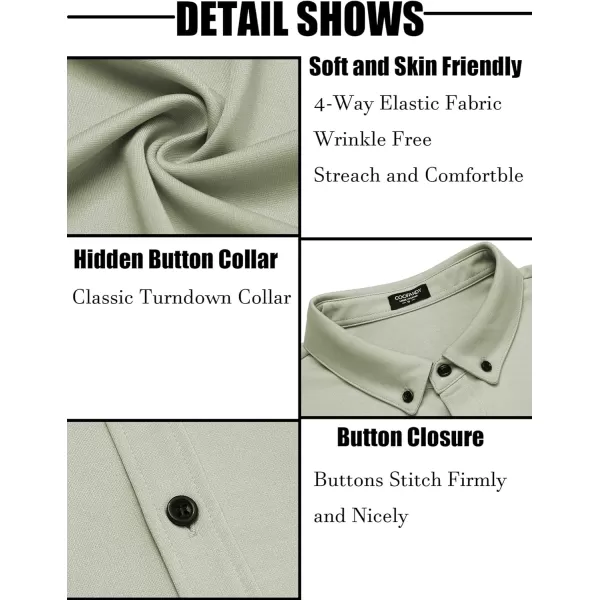COOFANDY Men's Short Sleeve Wrinkle Free Shirt Button Down Casual Summer Dress Shirts