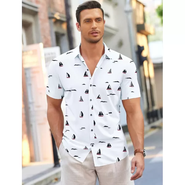 COOFANDY Men's Short Sleeve Wrinkle Free Shirt Button Down Casual Summer Dress Shirts