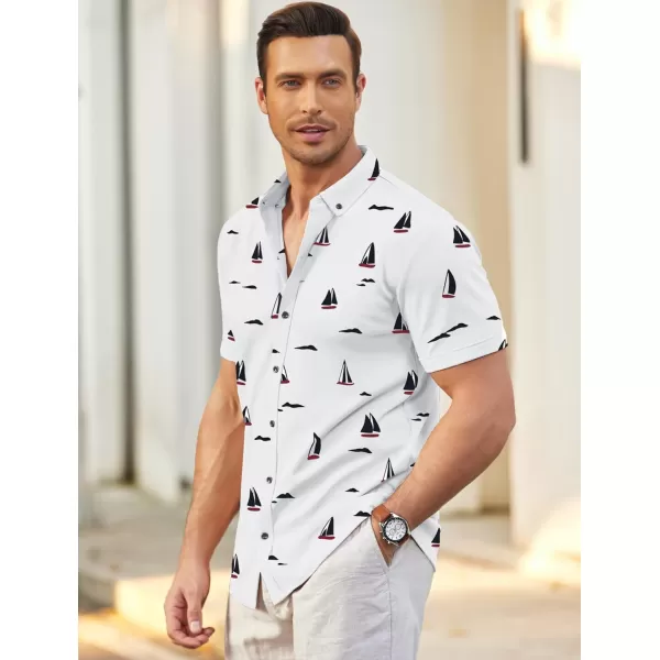 COOFANDY Men's Short Sleeve Wrinkle Free Shirt Button Down Casual Summer Dress Shirts