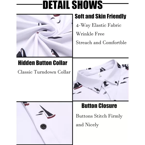 COOFANDY Men's Short Sleeve Wrinkle Free Shirt Button Down Casual Summer Dress Shirts