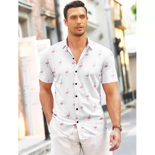 COOFANDY Men's Short Sleeve Wrinkle Free Shirt Button Down Casual Summer Dress Shirts