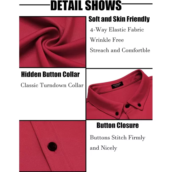 COOFANDY Men's Short Sleeve Wrinkle Free Shirt Button Down Casual Summer Dress Shirts