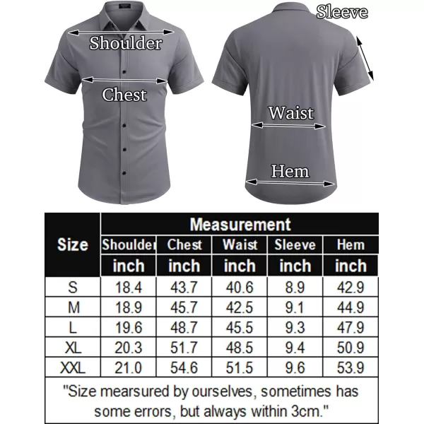 COOFANDY Men's Short Sleeve Wrinkle Free Shirt Button Down Casual Summer Dress Shirts