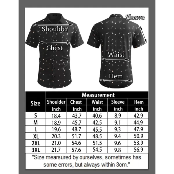 COOFANDY Men's Short Sleeve Wrinkle Free Shirt Button Down Casual Summer Dress Shirts
