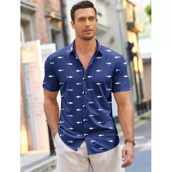 COOFANDY Men's Short Sleeve Wrinkle Free Shirt Button Down Casual Summer Dress Shirts